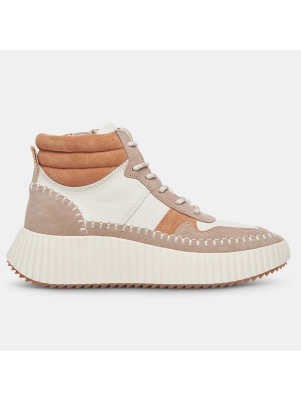 Dolce Vita Taupe Multi Suede Daley High Top Platform Sneaker Shoes Size 9 NIB - Picture 4 of 10